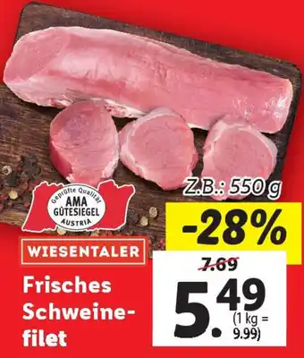 Lidl Frisches Schweine- filet Angebot