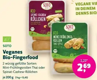 Denn's Biomarkt Veganes Bio-Fingerfood Angebot