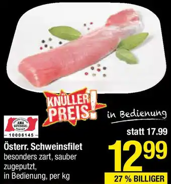 Maximarkt Österr. Schweinsfilet Angebot