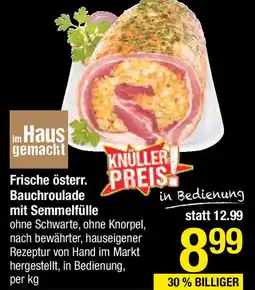 Maximarkt Frische Österr. Bauchroulade mit Semmelfülle Angebot