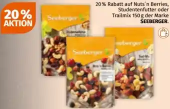 Müller auf Nuts'n Berries, Studentenfutter oder Trailmix  der Marke Seeberger Angebot