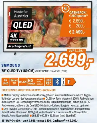 Expert SAMSUNG 75" QLED-TV Angebot