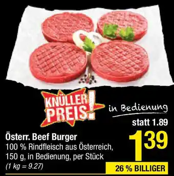 Maximarkt Österr. Beef Burger Angebot