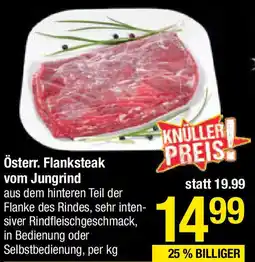 Maximarkt Österr. Flanksteak vom Jungrind Angebot