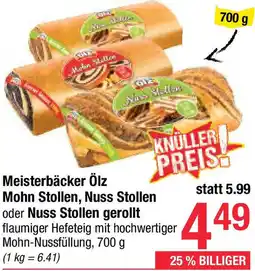 Maximarkt Mohn Stollen, Nuss Stollen oder Nuss Stollen gerollt Angebot