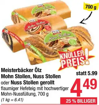 Maximarkt Mohn Stollen, Nuss Stollen oder Nuss Stollen gerollt Angebot