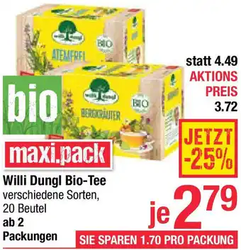 Maximarkt Willi Dungl Bio-Tee Angebot