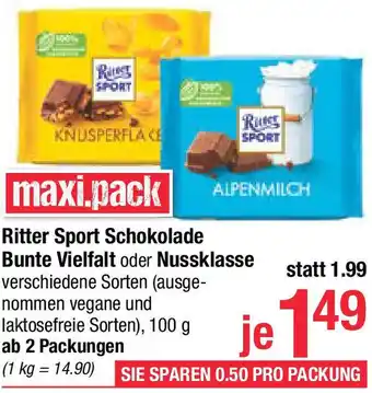 Maximarkt Ritter Sport Schokolade Angebot