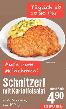 Maximarkt Schnitzerl mit Kartoffelsalat Angebot