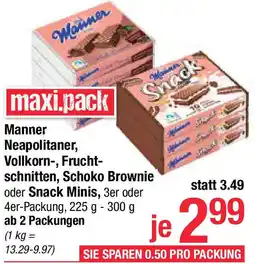 Maximarkt Neapolitaner, Vollkorn-, Frucht- schnitten, Schoko Brownie oder Snack Minis Angebot