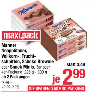 Maximarkt Neapolitaner, Vollkorn-, Frucht- schnitten, Schoko Brownie oder Snack Minis Angebot