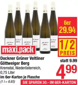 Maximarkt Dockner Grüner Veltliner Göttweiger Berg Angebot