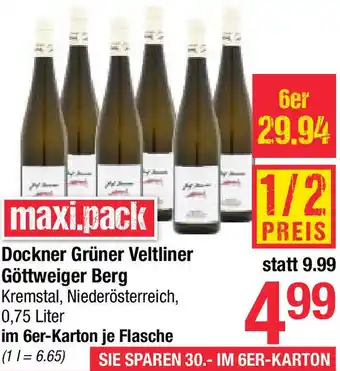 Maximarkt Dockner Grüner Veltliner Göttweiger Berg Angebot