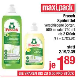 Maximarkt Frosch Spülmittel Angebot