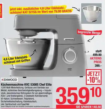 Maximarkt Küchenmaschine KVC 5300S Chef Elite Angebot