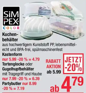 Maximarkt Kuchen- behälter Angebot