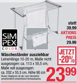 Maximarkt Wäscheständer ausziehbar Angebot