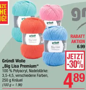 Maximarkt Gründl Wolle „Big Lisa Premium Angebot