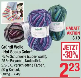 Maximarkt Gründl Wolle ,,Hot Socks Color Angebot