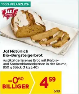 Billa Ja! natürlich Bio-Bergsteigerbrot Angebot