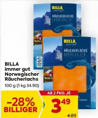 Billa BILLA immer gut Norwegischer Räucherlachs Angebot