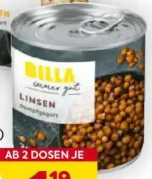 Billa div. Sorten immer gut Gemüse- konserven div. Sorten Angebot