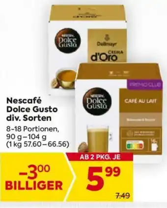 Billa Nescafé Dolce Gusto Angebot