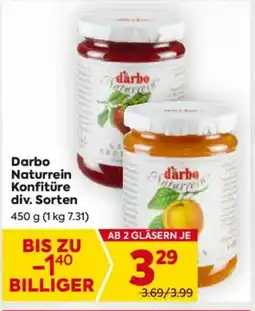 Billa Darbo Naturrein Konfitüre Angebot