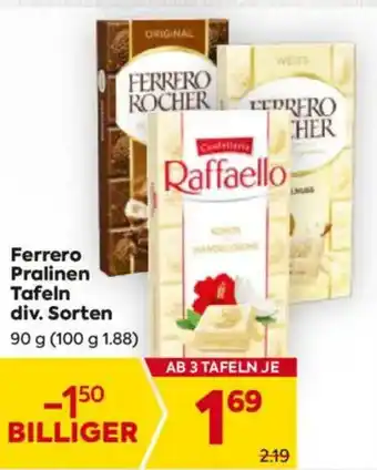 Billa Ferrero Pralinen Tafeln Angebot