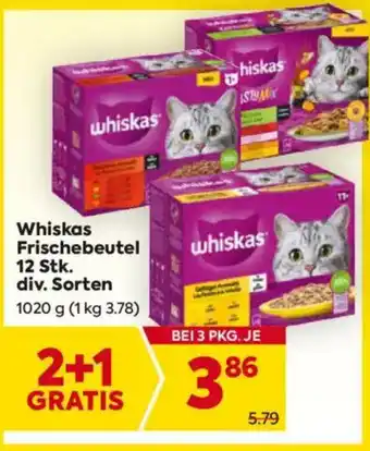 Billa Whiskas Frischebeutel 12 Stk. Angebot