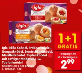 Interspar Iglo Süße Knödel, Erdbeerknödel, Nougatknödel Angebot