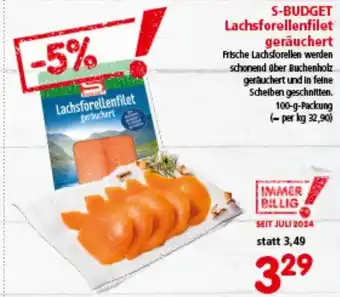 Interspar S-BUDGET Lachsforellenfilet geräuchert Angebot