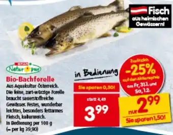 Interspar Natur pur Bio-Bachforelle Angebot