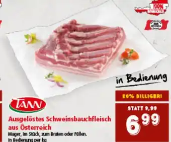 Interspar Ausgelöstes Schweinsbauchfleisch In Bedienung per kg Angebot