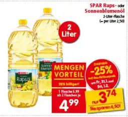 Interspar SPAR Raps- oder Sonnenblumenöl Angebot