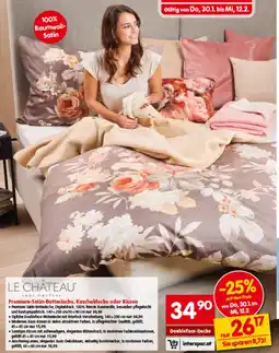 Interspar Premium-Satin-Bettwäsche, Kuscheldecke oder Kissen Angebot