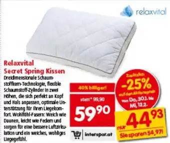 Interspar Relaxvital Secret Spring Kissen Angebot