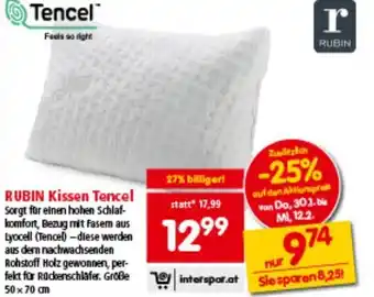 Interspar RUBIN Kissen Tencel Angebot