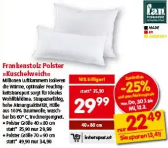 Interspar Frankenstolz Polster Kuschelweich Angebot