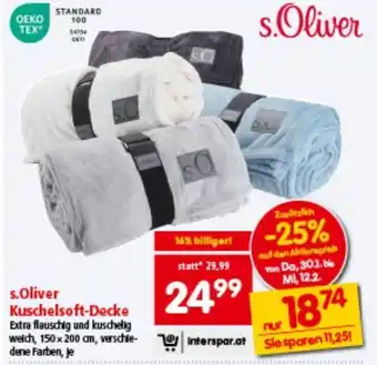 Interspar s.Oliver Kuschelsoft-Decke Angebot