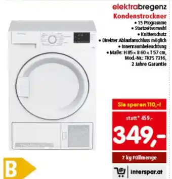 Interspar Elektrabregenz kondenstrockner Angebot