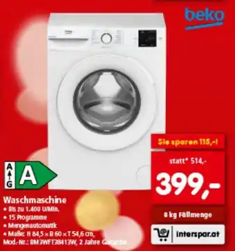 Interspar Waschmaschine Angebot