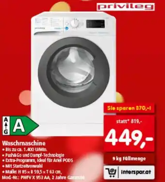 Interspar Waschmaschine Angebot