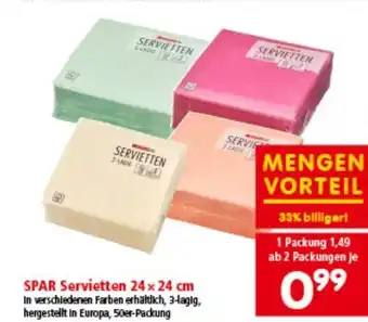 Interspar SPAR Servietten Angebot