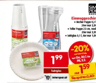 Interspar Einweggeschirr Angebot