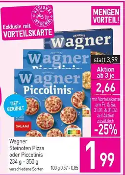 Sutterlüty Wagner Steinofen Pizza oder Piccolinis Angebot