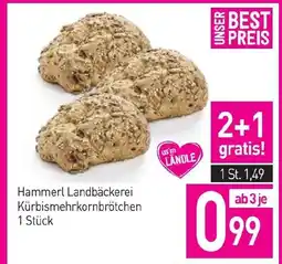 Sutterlüty Hammerl Landbäckerei Kürbismehrkornbrötchen Angebot