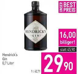 Sutterlüty Hendrick's Gin Angebot