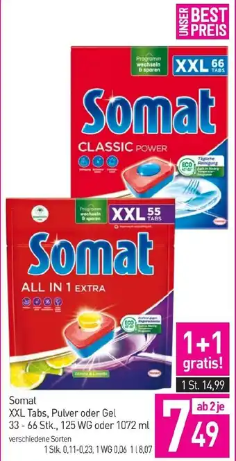 Sutterlüty Somat XXL Tabs, Pulver oder Gel Angebot