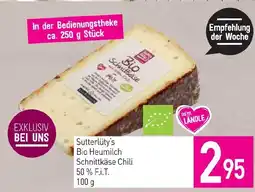 Sutterlüty Sutterlüty's Bio Heumilch Schnittkäse Chili 50% F.i.T. Angebot